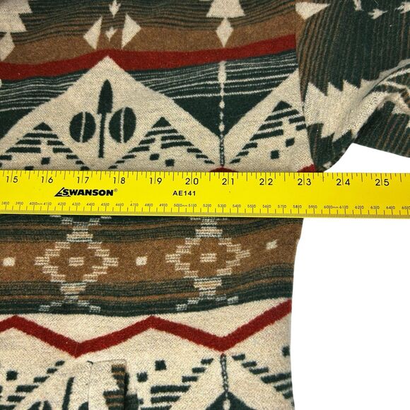 Blue B Women's Size Small Aztec Southwestern Woven Button Up Collared Jacket - Picture 4 of 6